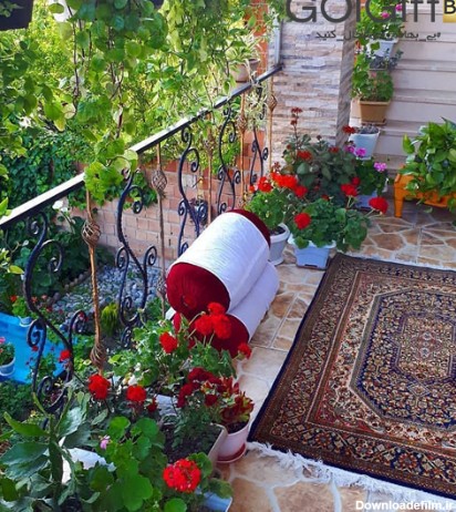 ایوان های ایرانی پر از گل و گیاه