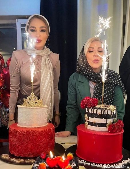 جشن تولد طلا گلزار با بازیگر زن/عکس