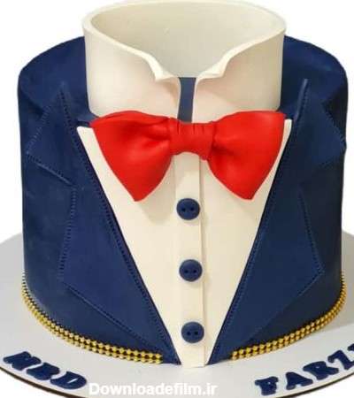 کیک مردانه پیراهن آبی کیک تهران