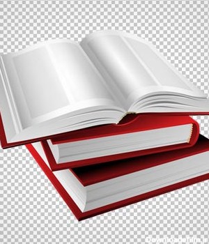 تصویر دوربری شده PNG سه جلد کتاب قرمز بدون پس زمینه