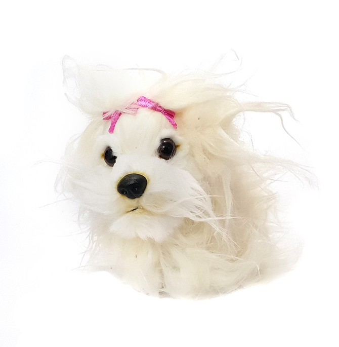 قیمت و خرید عروسک سگ پشمالو کد NDS056 طول 21 سانتی متر