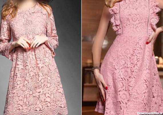 مدل لباس مجلسی دخترانه با پارچه تور گلدار + عکس های متنوع