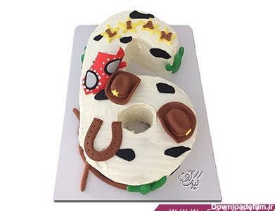 کیک تولد اعداد - کیک عدد شش لوک خوش شانس | کیک آف