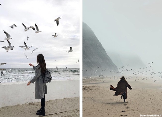 36 ژست عکاسی کنار دریا | ایده های خاص و جدید + نکات عکاسی