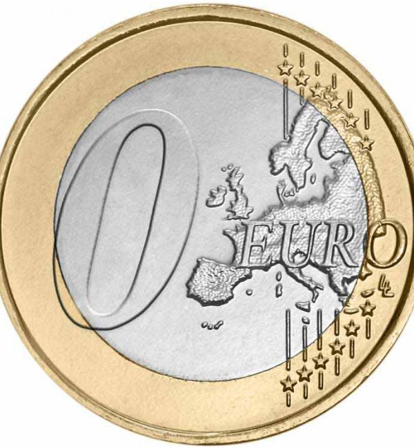 دانلود تصویر با کیفیت سکه با طرح صفر یورو