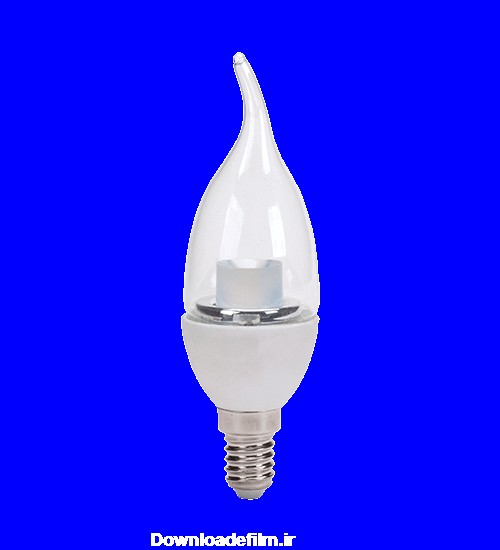 لامپ ال‌ای‌دی LED شمعی اشکی لنز استوانه‌ای شفاف 6 وات - پارس شهاب