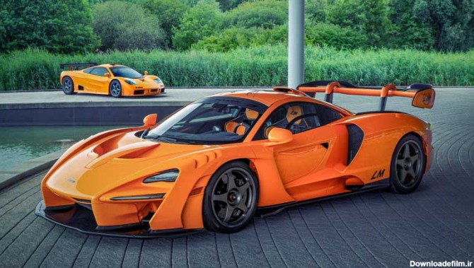 عکس باکیفیت دو عدد ماشین مک لارن نارنجی