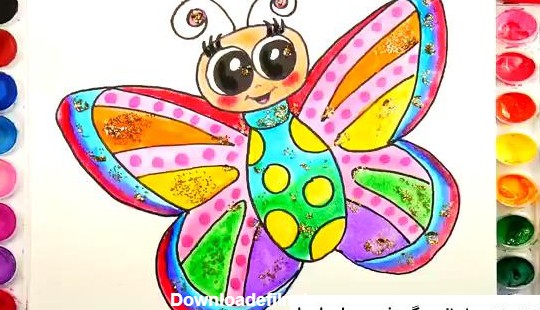 عکس نقاشی پروانه کودکانه ❤️ [ بهترین تصاویر ]