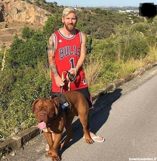 مسی در کنار خطرناک‎ترین سگ دنیا +عکس | طرفداری