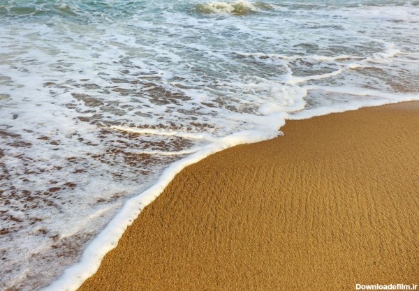 عکس زمینه موج سفید ساحل دریا پس زمینه | والپیپر گرام
