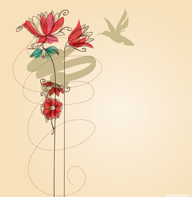 تصویر وکتور گل برای طراحی گرافیکی - مسترگراف