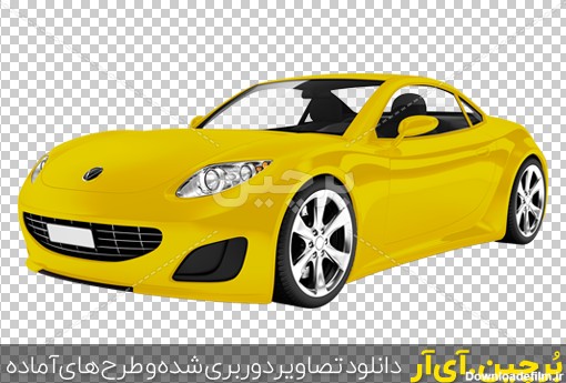 Borchin-ir-yellow sport car png image طرح گرافیکی png ماشین اسپرت رنگ زرد۲