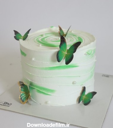 کیک سبز پروانه