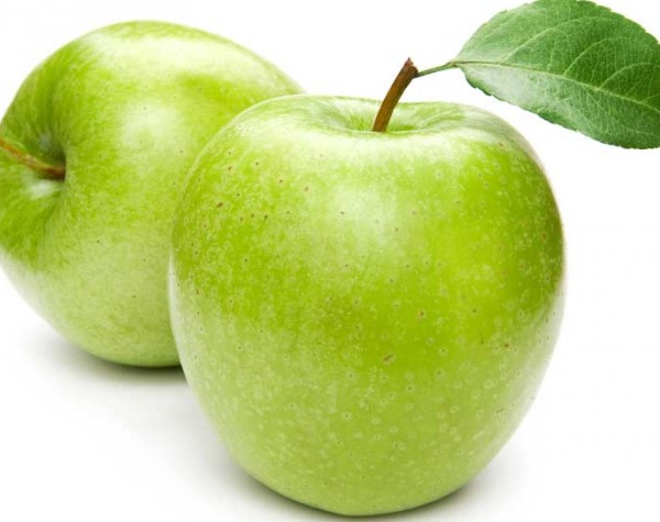 عکس زیبای از دو عدد سیب سبز