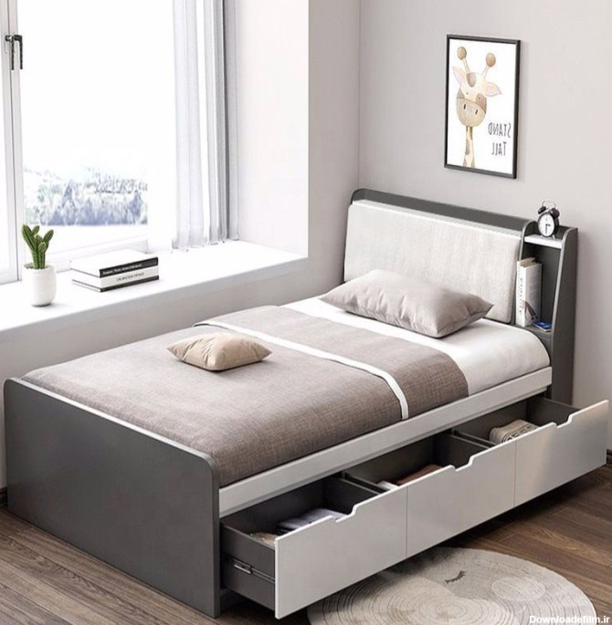 قیمت و خرید تخت خواب یک نفره مدل دکو سایز 120×200 سانتی متر