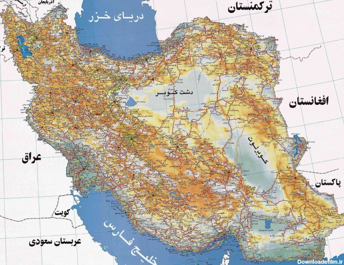 نقشه و فاصله راههای ارتباطی بین شهرهای ایران و استان فارس