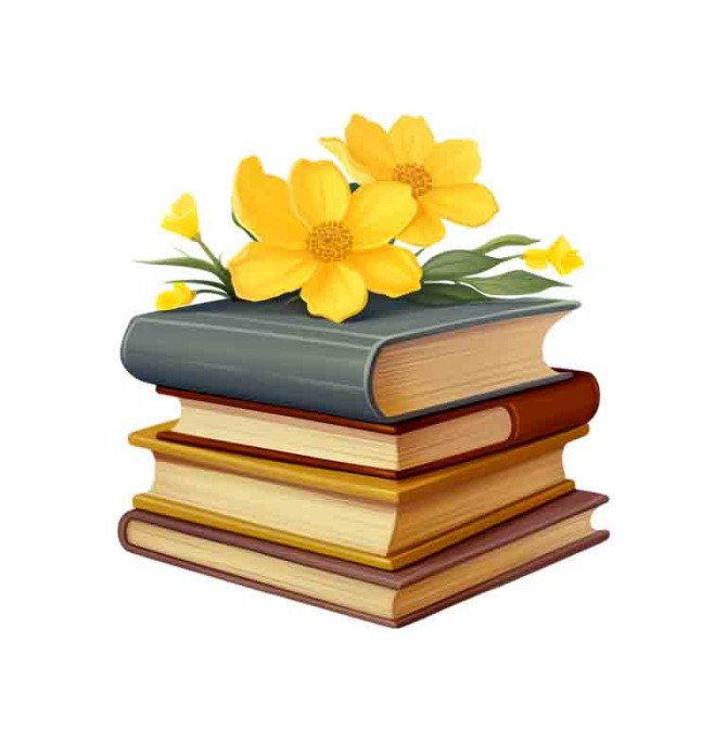 دانلود طرح کتاب و گل زرد