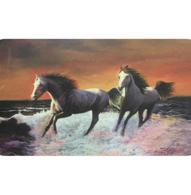 قیمت و خرید تابلوی نقاشی رنگ روغن طرح اسب دونده مدل 211