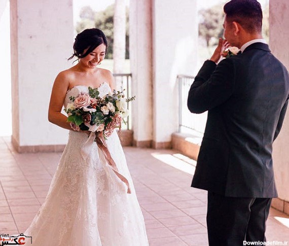 عکاسی از عروس و داماد در اولین دیدار