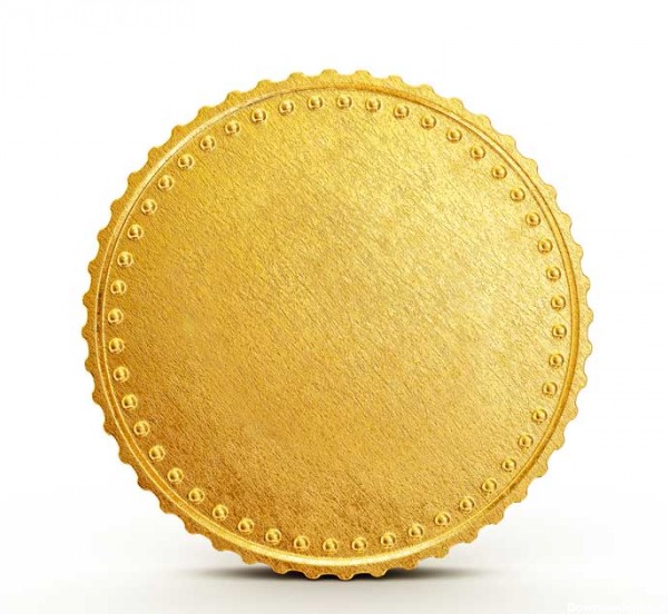 تصویر سه بعدی از سکه طلایی