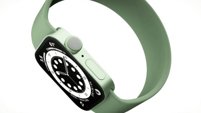 طرح مفهومی اپل واچ سری 7 سبز