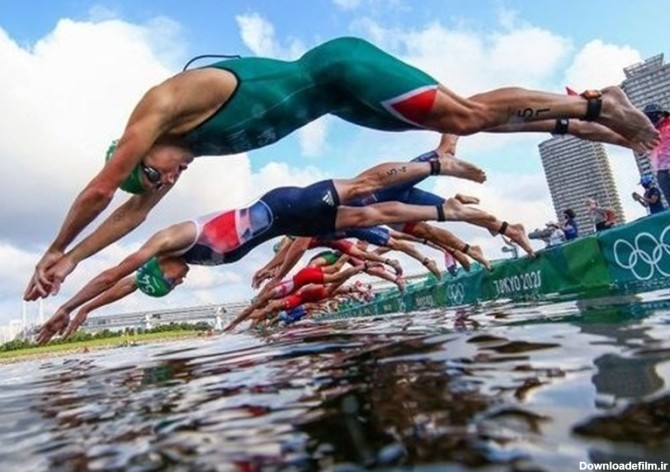 المپیک 2020 توکیو| خطر از بیخ گوش شناگران سه گانه گذشت! + عکس - تسنیم