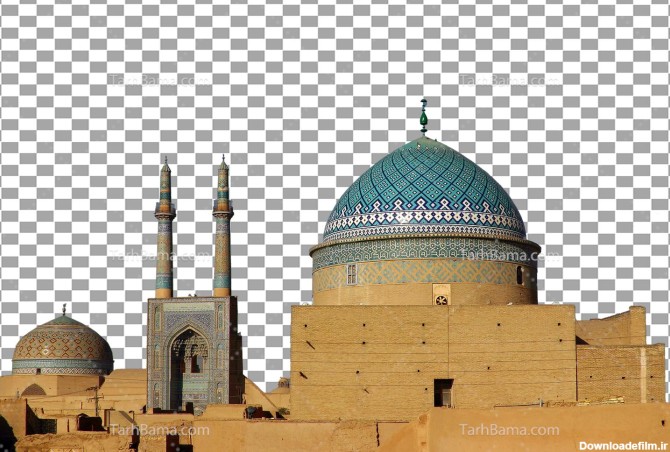 عکس با کیفیت گنبد زیبای مسجد بدون پس زمینه