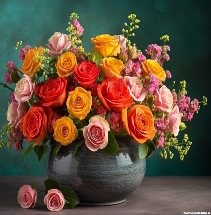 عکس گلدان پر از گل با کیفیت بالا | دانلود رایگان عکس گل با ...
