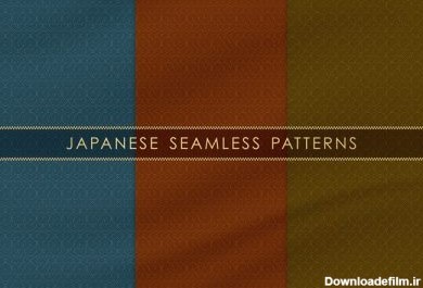 دانلود مجموعه وکتور پترن بدون درز ژاپنی سنتی با بافت پارچه ابریشمی