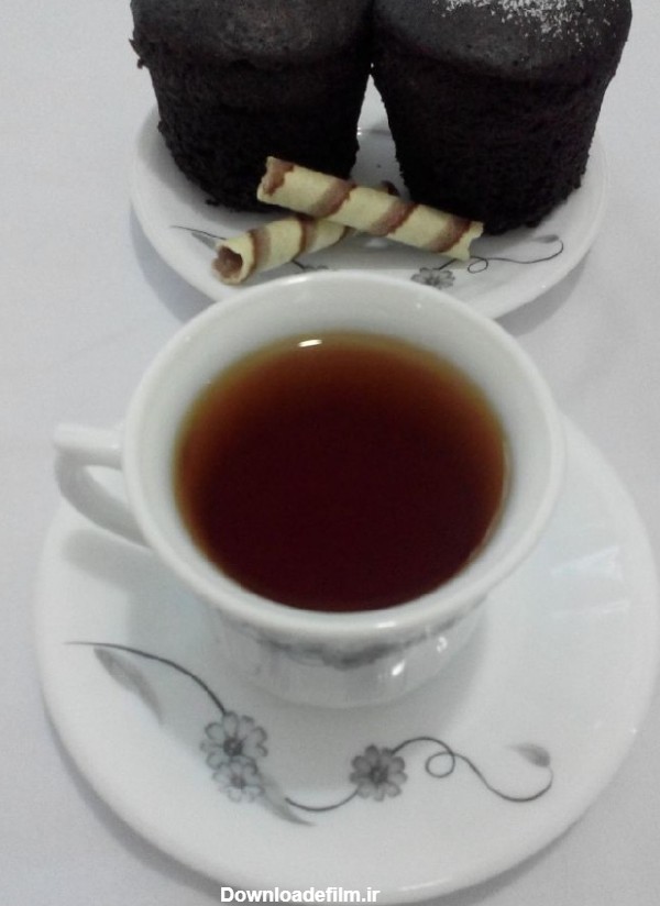 کیک فنجانی با چای داغ | سرآشپز پاپیون