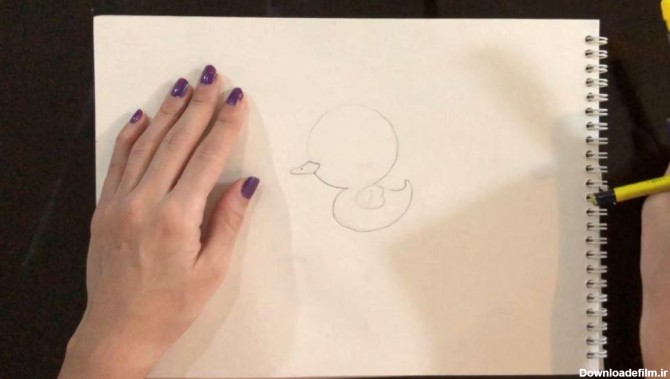 نقاشی اردک کودکانه