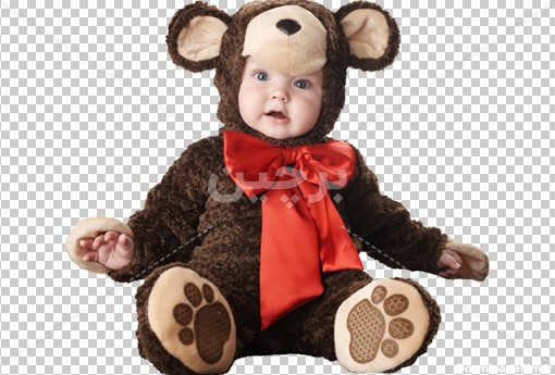 عکس png بچه یکساله با لباس عروسکی خرس قهوه ای | بُرچین ...