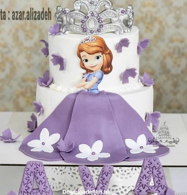 عکس کیک تولد دخترانه پرنسس سوفیا - عکس نودی