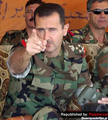 عکس: بشار الأسد در لباس نظامی