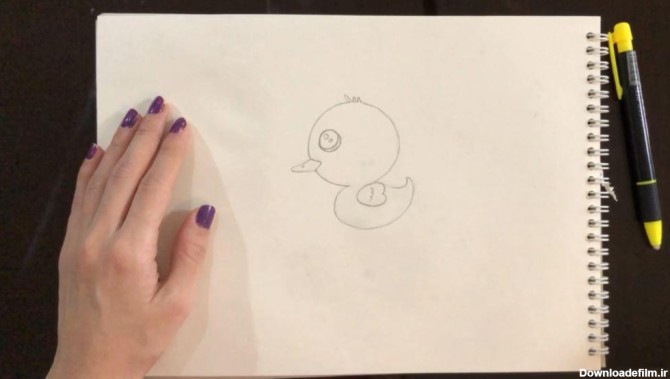 نقاشی اردک کودکانه