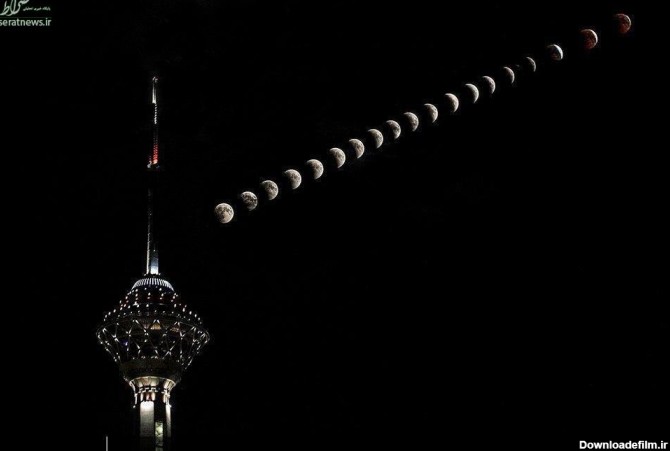 عکس/ زیباترین تصویر از ماه گرفتگی دیشب