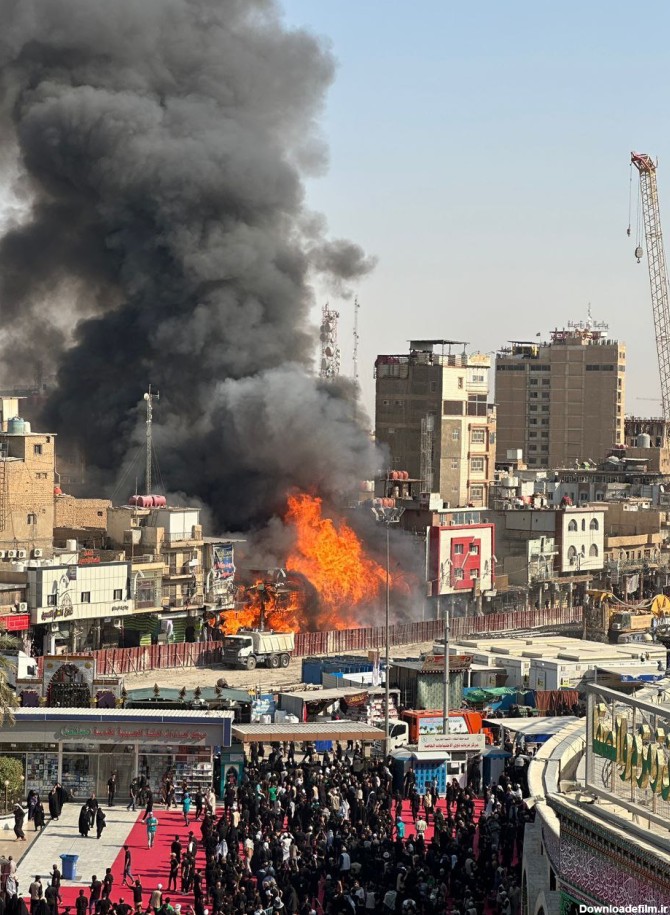 آتش‌سوزی مهیب در اطراف حرم‌های کربلا+عکس و فیلم | خبرگزاری فارس