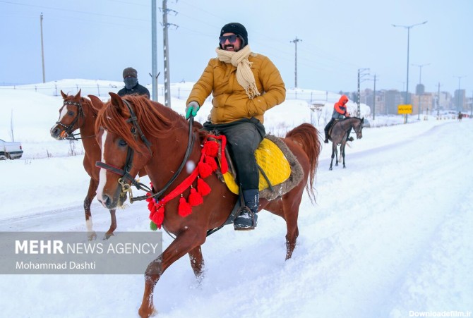عکس اسب سواری در برف - جهان نيوز