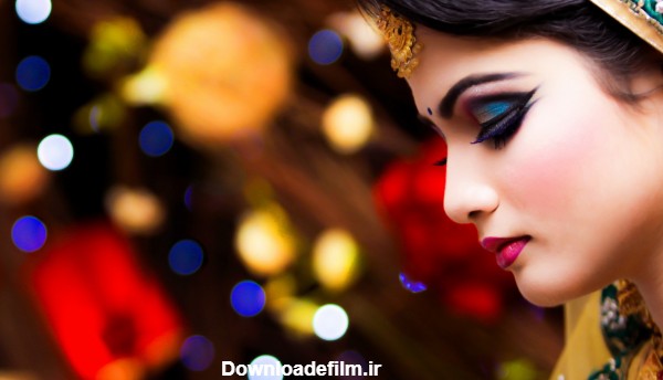 دانلود عکس دختر هندی با آرایش زیبا در روز عروسی