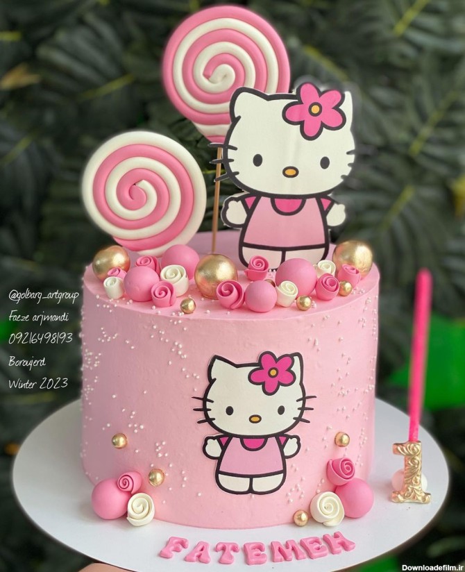 کیک تولد کیتی دخترانه | +21 مدل کیک سفارشی جدید با ارزانترین ...