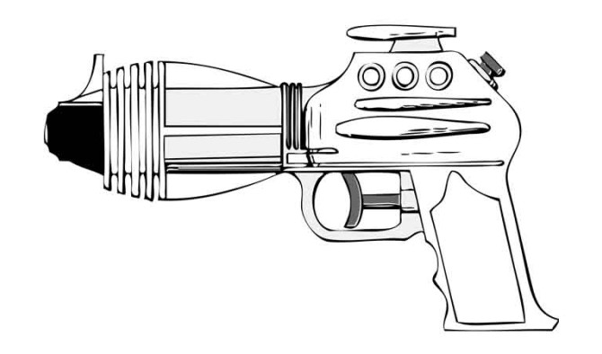 دانلود طرح نقاشی تفنگ آبپاش
