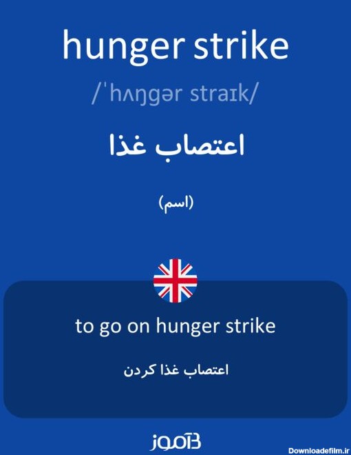 ترجمه کلمه hunger strike به فارسی | دیکشنری انگلیسی بیاموز