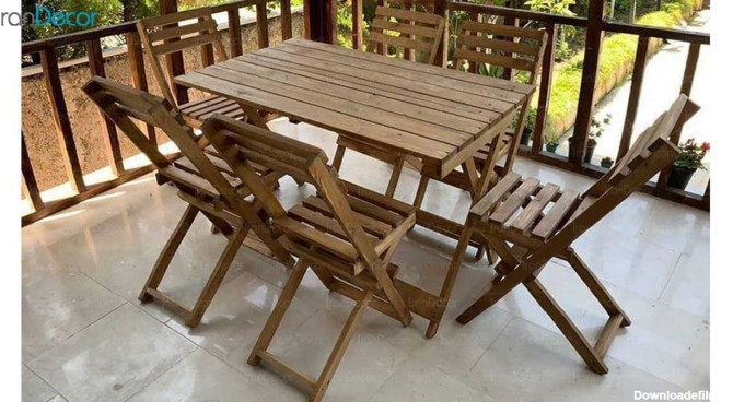 خرید ست میز و صندلی تاشو چوبی مدل مزرعه با بهترین کیفیت و قیمت ...