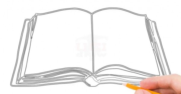 نقاشی ساده کتاب بسته - عکس نودی