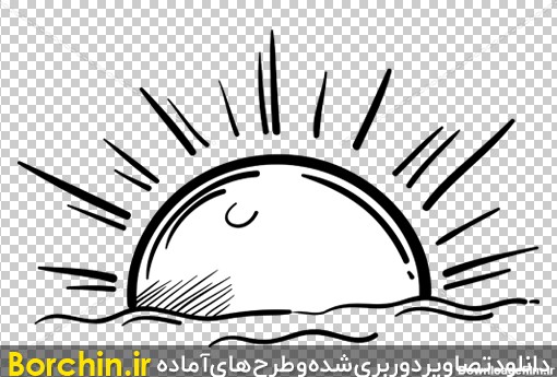Borchin-ir-rising sun clipart دانلود وکتور زیبای خورشید۲