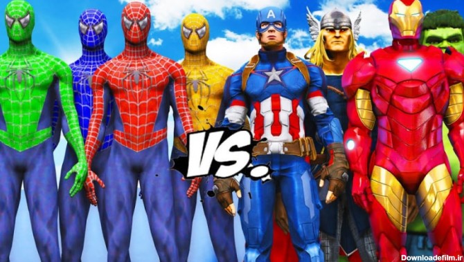 تیم مرد عنکبوتی در مقابل انتقام جویان - هالک، مرد آهنی، کاپیتان آمریکا
