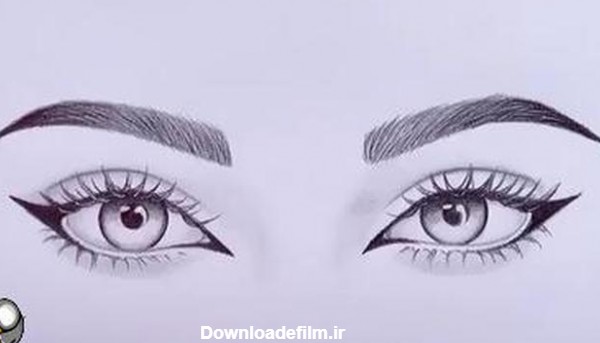 طراحی چشم و ابرو های زیبا با مداد