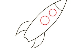 آموزش نقاشی موشک فضایی - پنجره ای به دنیای کودکان