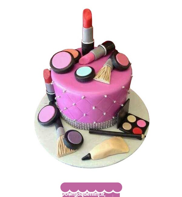کیک تولد لوازم آرایش - سفارش اینترنتی کیک تولد - کیکانه