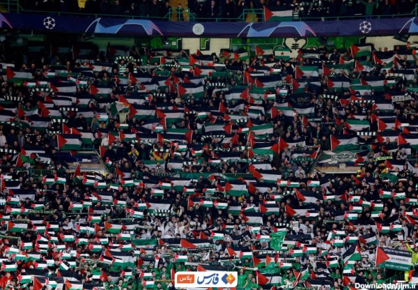 تصویری عجیب از پرچم فلسطین در لیگ قهرمانان اروپا!